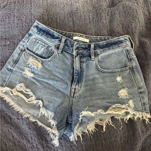 PacSun Blue Distressed Denim Shorts